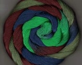 50 yards Size 10 Cotton Crochet Thread Hand Dyed Green Blue Brown Drake