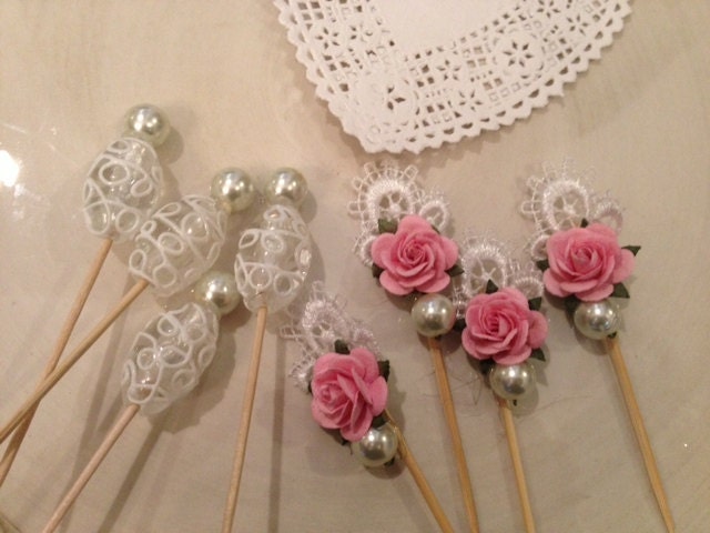 Gorgeous Mini Cupcake Topper Picks for Birthday Party or Mother's Day Shabby Chic Il_170x135