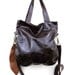 NEW//Agatha ////Fold Over in Waxed Dark Brown Leather with Clip On Adjustable Strap