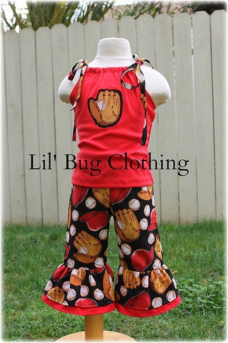Custom Boutique Clothing Baseball Capri and Top