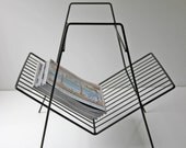 modern black wire magazine rack