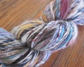 handspun hand dyed yarn THE DAILY NEWS  single ply thick and thin 110 yds  3.5 oz