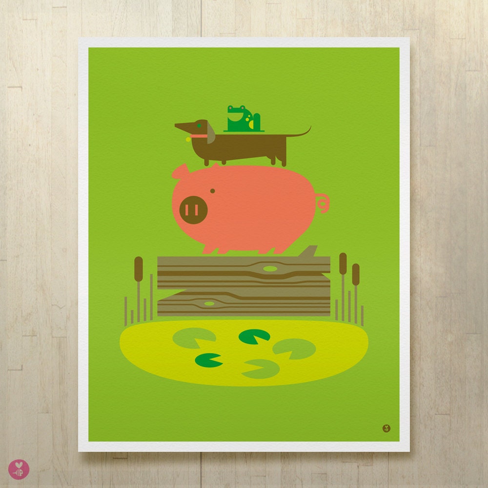 frog dog hog log bog limited edition print