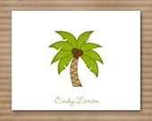 Palm Tree Note Cards / Notecards / Tropical / Beach / Summer / Personalized (set of 8)