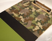 CAMOUFLAGE CLIPBOARD personalized FREE
