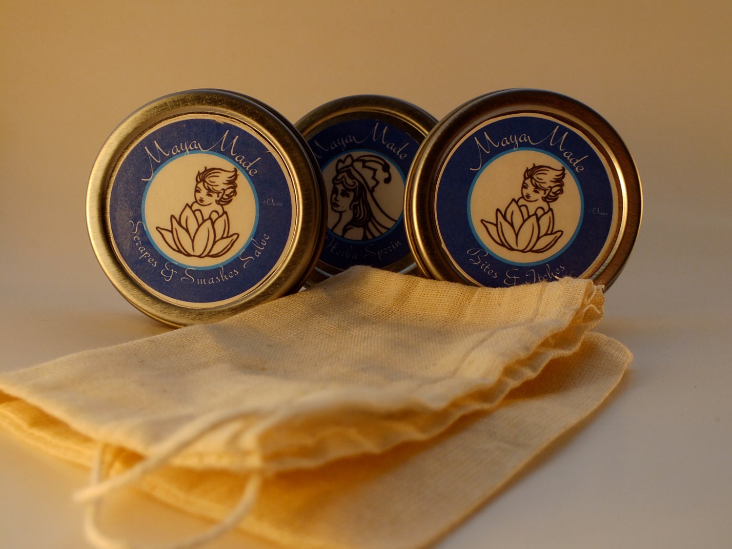 Sale priced herbal salve in an easy to use, screw top aluminum tin, safe and effective Herbs by MayaMade