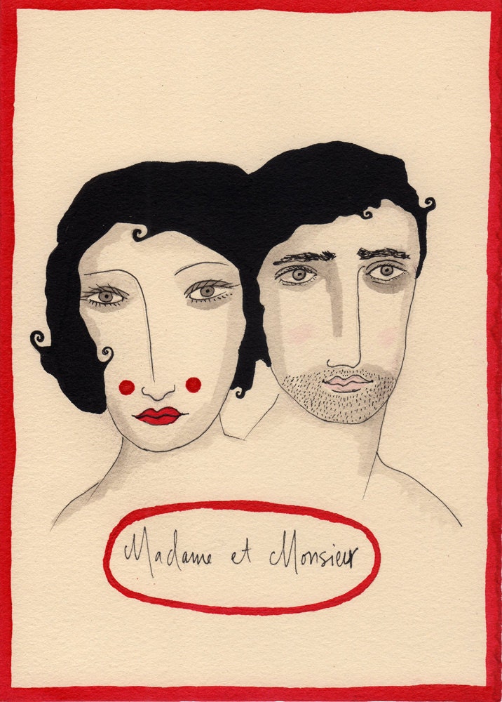 Madame et Monsieur   Archival Art Print