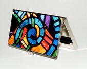 Card Case, NYC Subway Mosaics Card Case,  NYC stained glass card case Photo Card Case, Graduation Gift