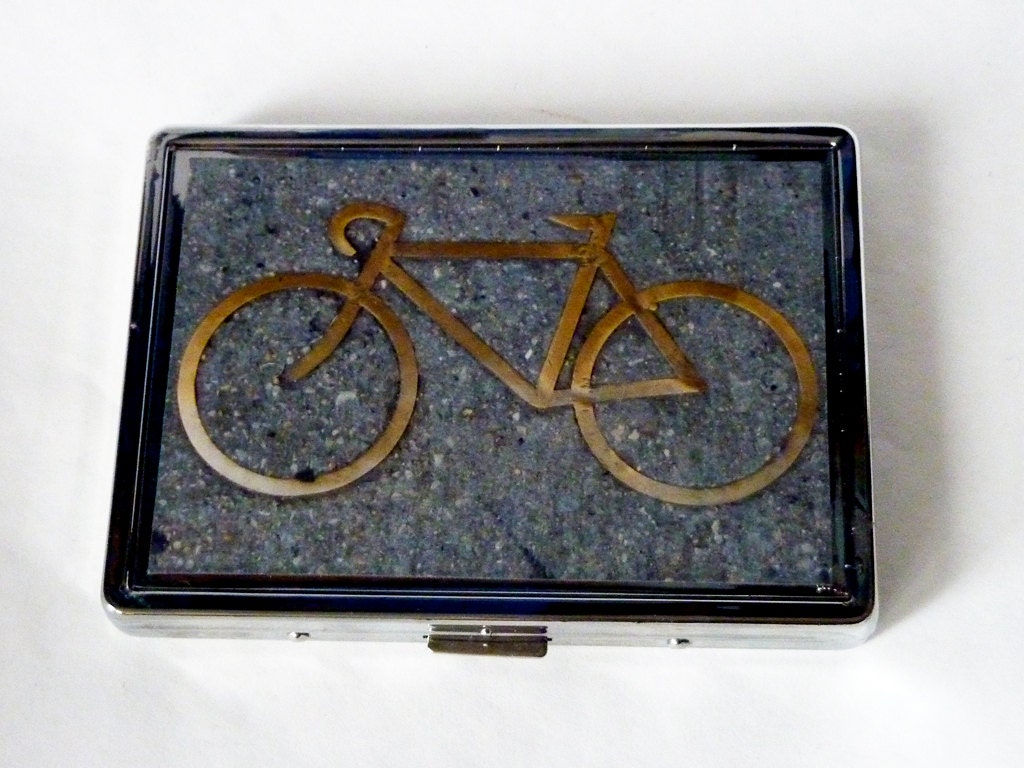 Cigarette Case, Bike Cigarette Case, Bike Wallet, NYC Cigarette Case