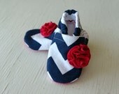 Baby shoes SWAG  Boy Girl Booties toddler infant newborn slippers shoes Chevron zigzag navy fuschia FLOWER non slip soft soled
