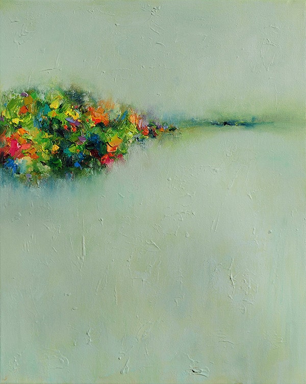 Art Giclee PRINT16x20printed on 17x22paper-Abstract Landscape 20 from original oil painting
