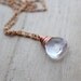 Crystal Quartz Necklace, 14K Rose Gold Fill, AAA Rock Crystal, April Birthstone Substitute - The Vow