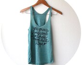 Jane Austen Quote/Persuasion. MEDIUM Ladies' Racerback Tank in Lemon