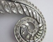 RESERVED Deco Rhinestone Brooch