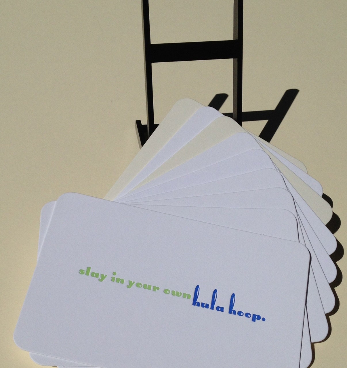 SET of 8 Letterpress Quotes and Stand by Full Circle Press