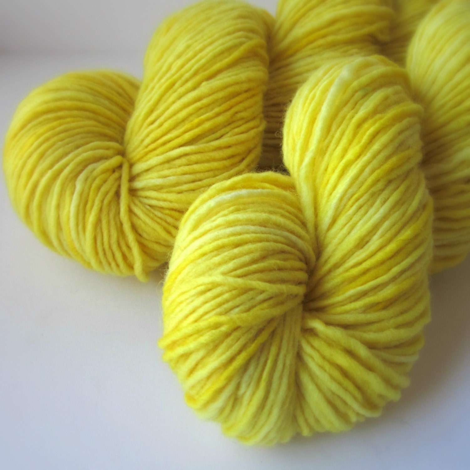 Hand Dyed Yarn Heavy Worsted Weight Single Ply 220 by ontheround