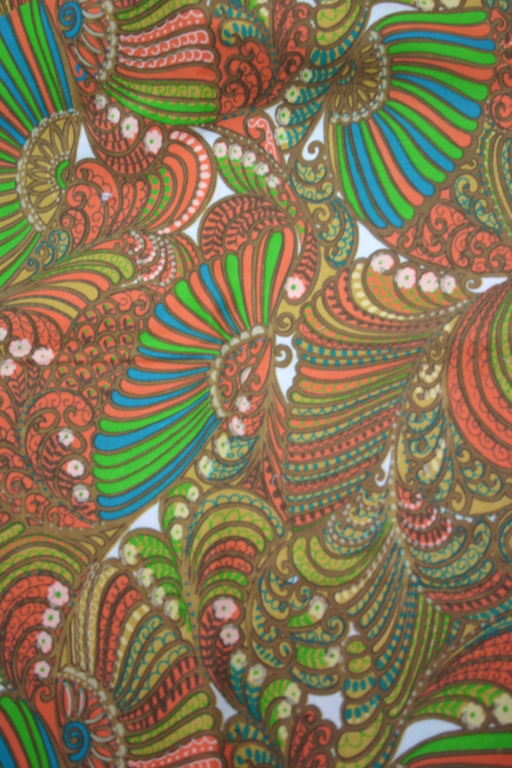 Vintage 1970s Hippie Era Fabric
