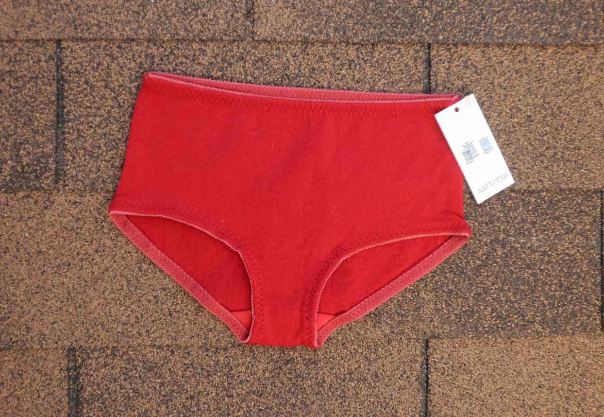 SALE /// SIze XS classic cut undies merino wool red