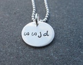 Hand Stamped Jewelry WWJD  What Would Jesus Do Necklace Ready to ship