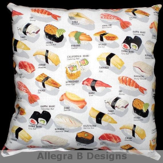 Sushi Pillow Cushion Kawaii Home Decor
