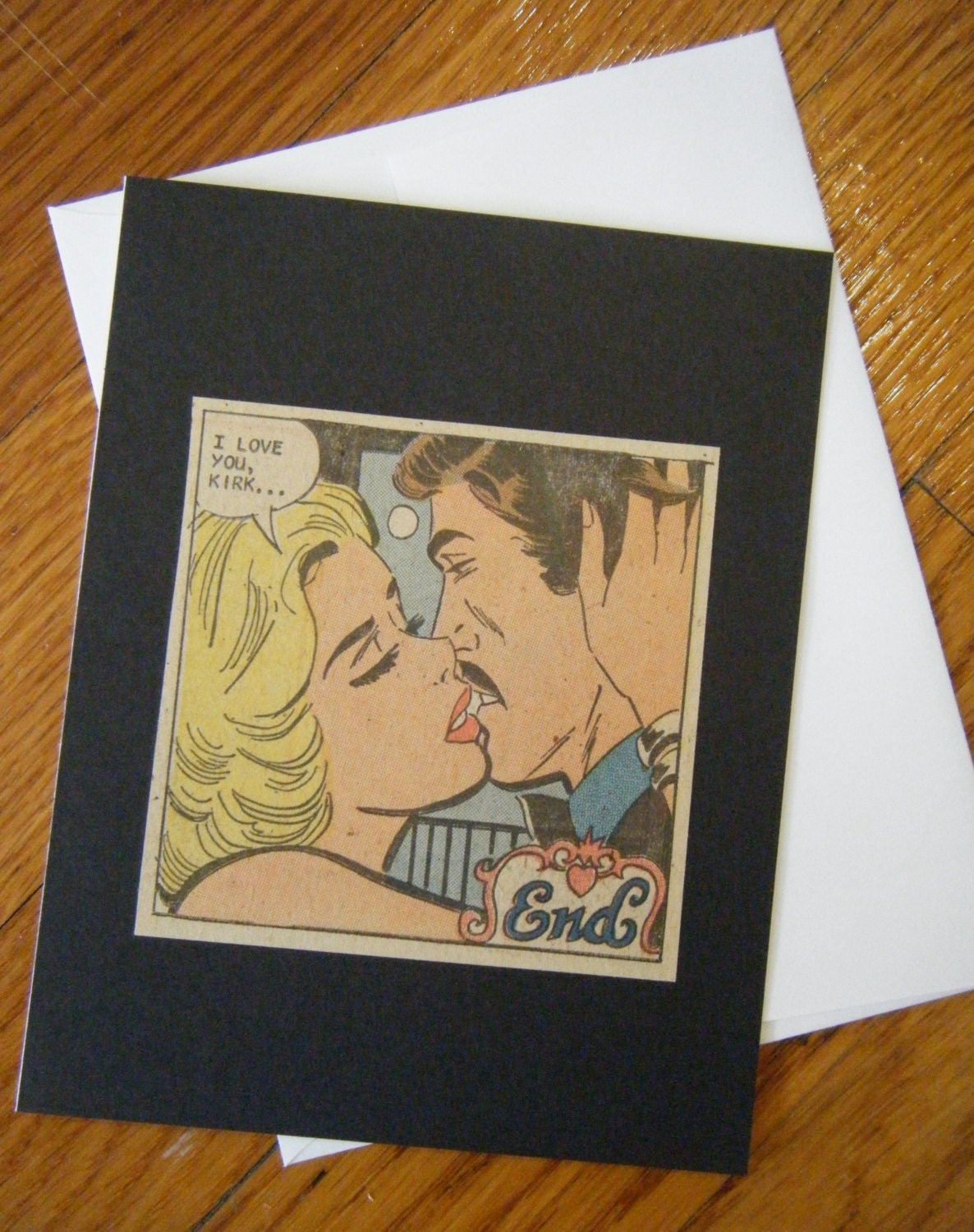 SALE - Romance Comic Greeting Card / Valentine "I love you..."
