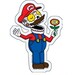 Super Mario Calavera Die Cut Clear Vinyl Sticker