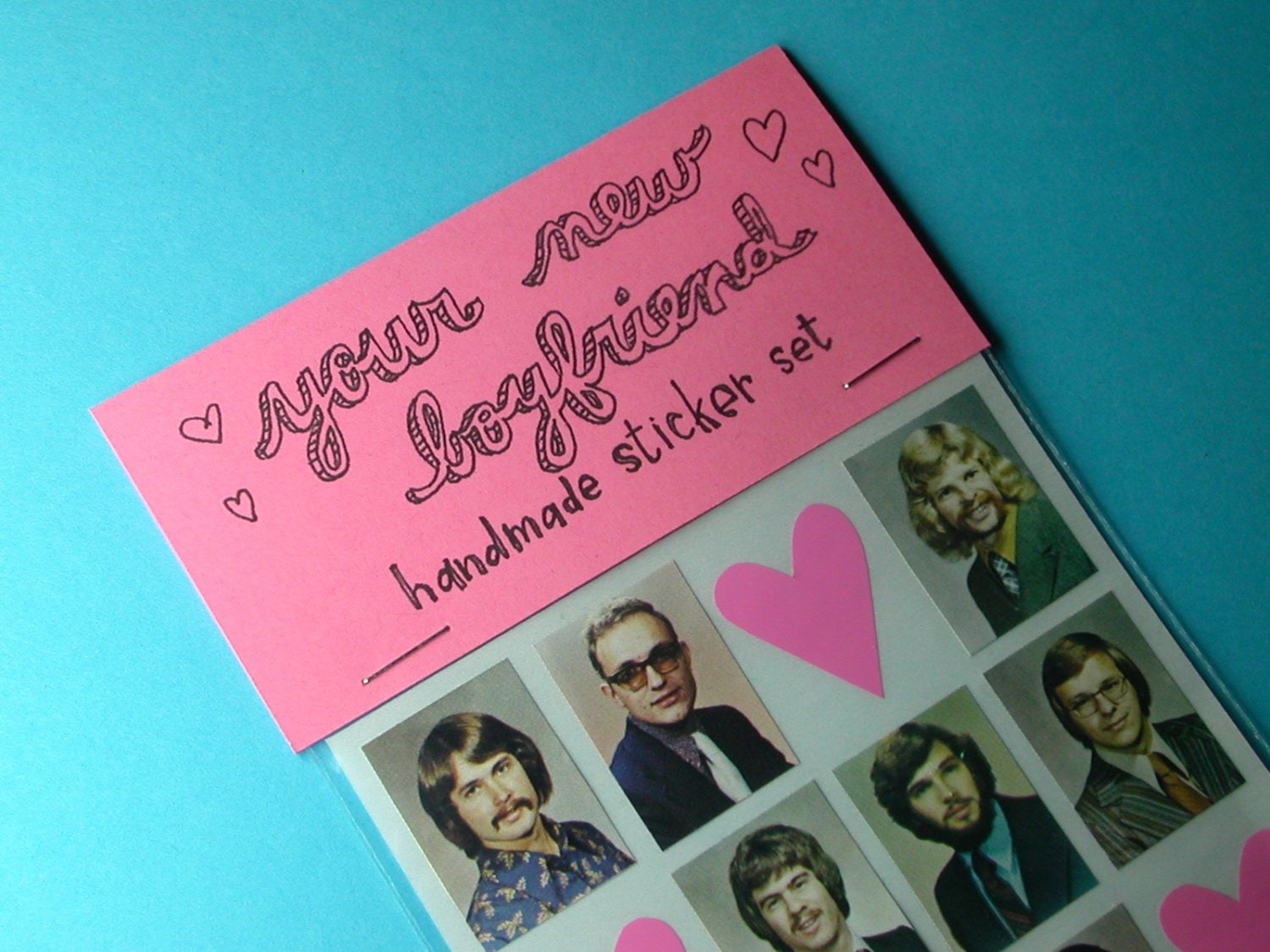 your new boyfriend handmade sticker set  IN COLOR
