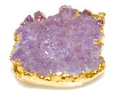 Gold Edged Amethyst Cluster Pendant