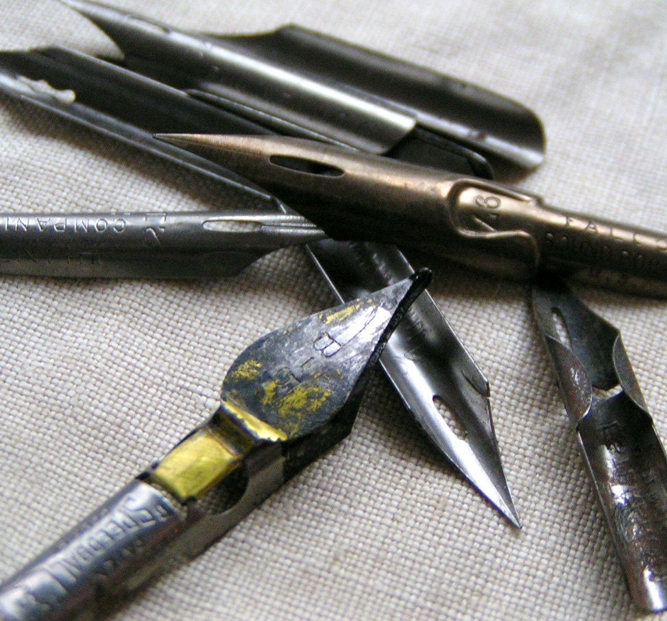 10 Antique Pen Nibs