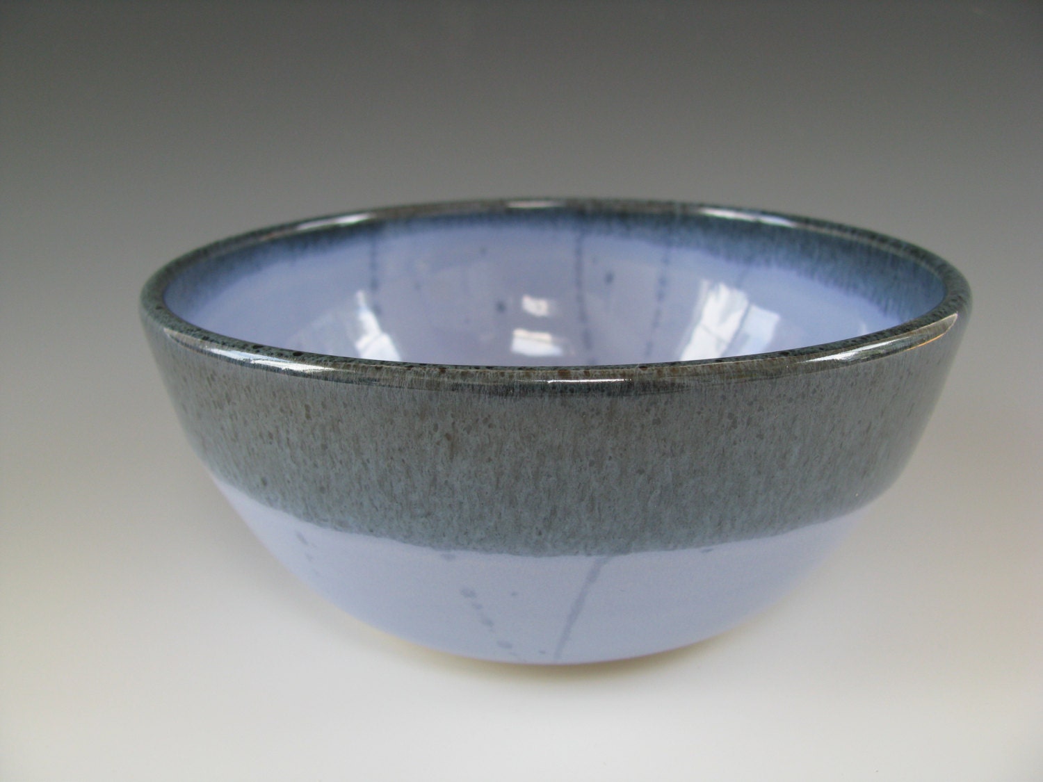 Ceramic Bowl for Soup Cereal Salad in Dark Blue and Periwinkle