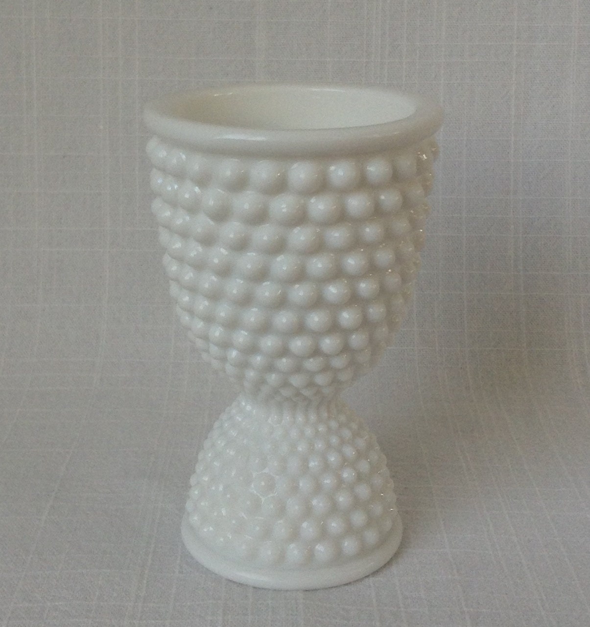 Vintage Milk Glass Hobnail Vase