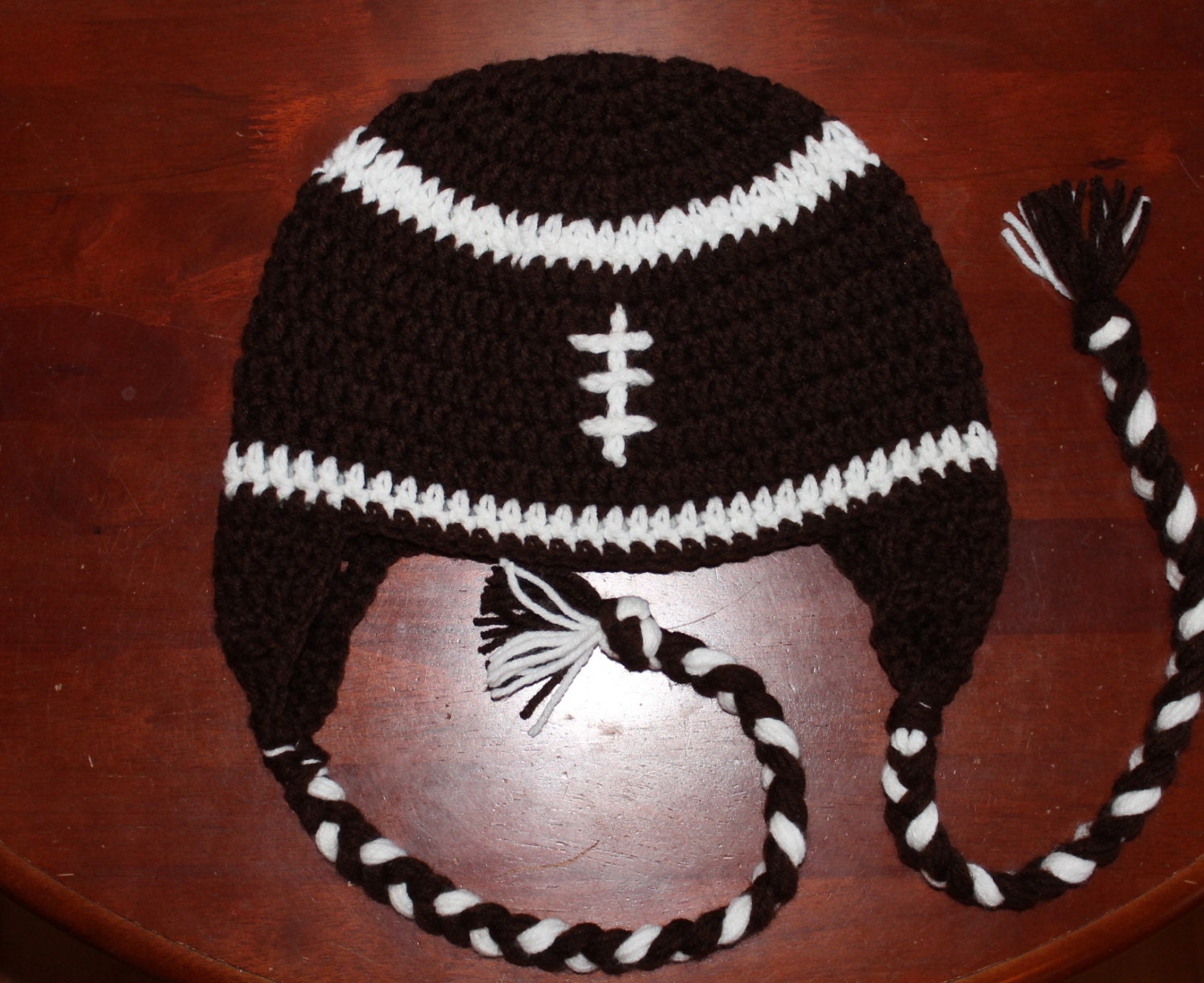 Football Ear Flap Hat - All Sizes - Team Colors Available