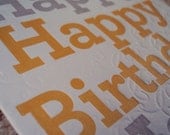 Letterpress Birthday Card...