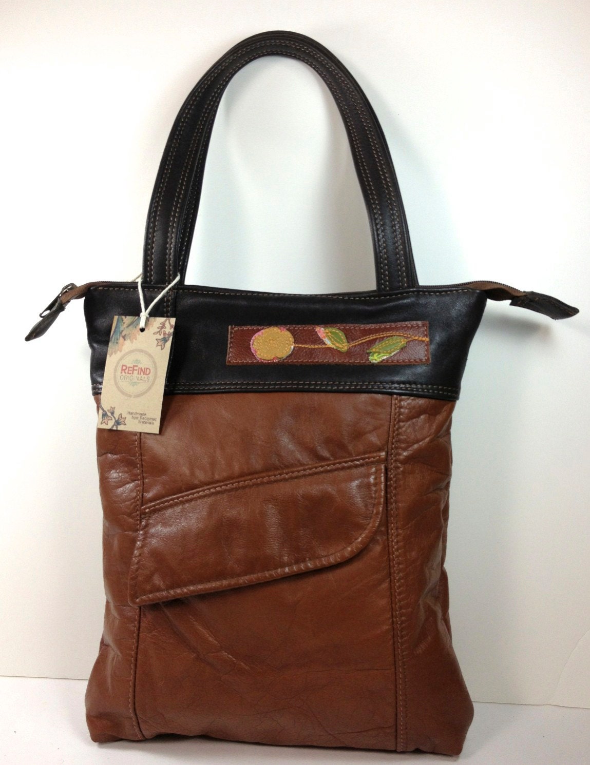Two Tone Shoulder Bag in Browns
