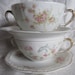 Antique Set Of 2 Princess Haviland And Co Limoges France Bouillon Cups With Bavaria Saucers, Mix Match