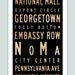 Washington D.C. Neighborhoods giclee print by stephen fowler 8 x 24 archival matte print