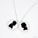 Custom Silhouette Necklace, Mother's Day gift, Custom Wedding Gift