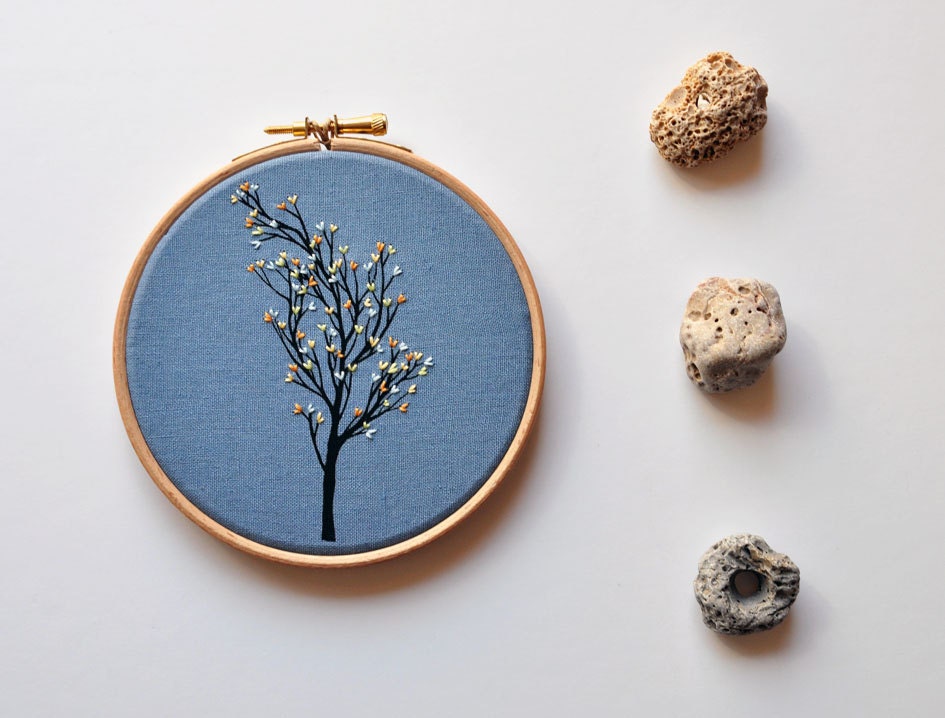 Light Shift IV - original mixed media embroidery wall