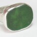 Bulky Silver Cocktail Ring - Bold ring - Statement Ring - Mediterranean Beach Glass -
