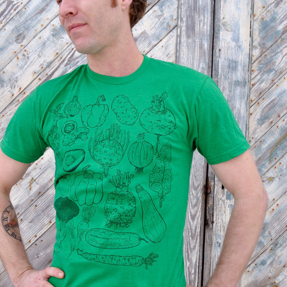 Mens Tshirt - Foodie - Vegetables - Gift for him