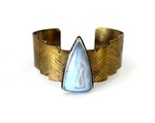 Chalcedony totem cuff
