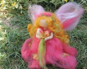 Needle felted Fairy  Waldorf-inspired needle felted standing doll soft sculpture