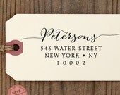CUSTOM ADDRESS STAMP - Eco Friendly & self inking return address stamp, personalized stamper,  rsvp address stamp "Calligraphy 79"
