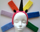 Designer Unicorn Horn Headband - Black Sparkles - Special Order Couture Sweatband