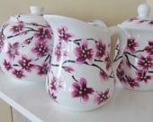 Cherry Blossoms Teapot Set Hand Painted