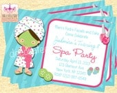Spa Party Invitations