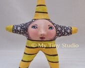Lucky Star Dark Yellow and Bright Yellow with Blue eyes
