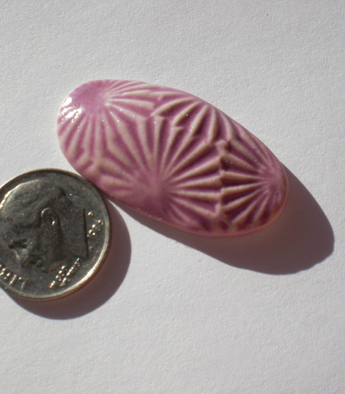 Purple Violet Porcelain Oval Cabochon