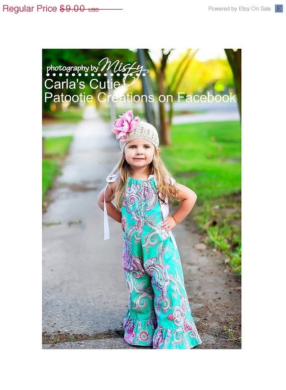 On Sale 2.50 Off WHIMSY COUTURE Sewing Pattern Tutorial PDF ebook -- Pillowcase Romper -- sizes preemie through 10 girls Instant