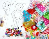 Dress me Up   -- a Fun Paper & Fabric Doll Craft Kit for Children -- Girl Theme